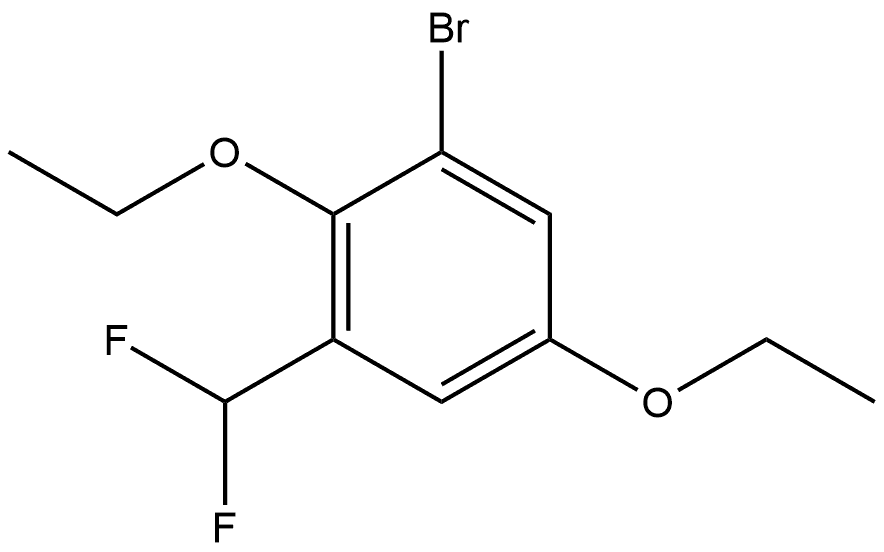 1-Bromo-3-(difluoromethyl)-2,5-diethoxybenzene Structure