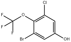 Phenol, 3-bromo-5-chloro-4-(trifluoromethoxy)- Structure