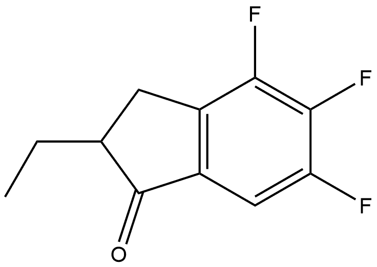 2-Ethyl-4,5,6-trifluoro-2,3-dihydro-1H-inden-1-one Structure