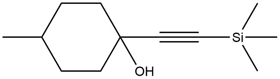 4-Methyl-1-[2-(trimethylsilyl)ethynyl]cyclohexanol Structure