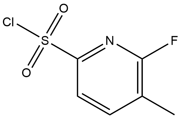 6-fluoro-5-methylpyridine-2-sulfonyl chloride Structure