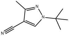 1H-Pyrazole-4-carbonitrile, 1-(1,1-dimethylethyl)-3-methyl- 구조식 이미지