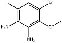 4-Bromo-6-iodo-3-methoxybenzene-1,2-diamine Structure