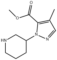 methyl 4-methyl-1-(piperidin-3-yl)-1H-pyrazole-5-carboxylate dihydrochloride Structure