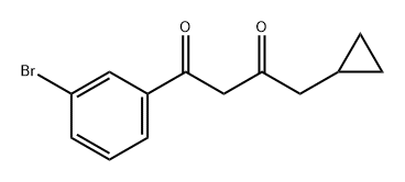 1,3-Butanedione, 1-(3-bromophenyl)-4-cyclopropyl- Structure