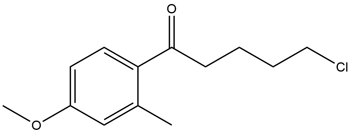 5-Chloro-1-(4-methoxy-2-methylphenyl)-1-pentanone Structure