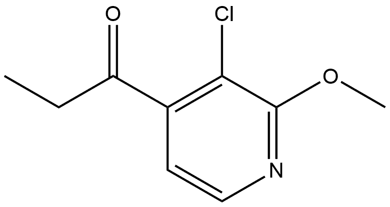 1-(3-Chloro-2-methoxy-4-pyridinyl)-1-propanone 구조식 이미지