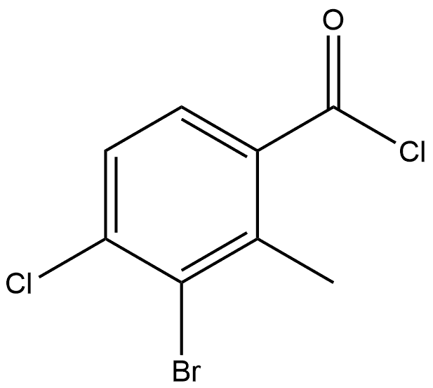 3-Bromo-4-chloro-2-methylbenzoyl chloride Structure