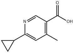 6-cyclopropyl-4-methylpyridine-3-carboxylic acid 구조식 이미지