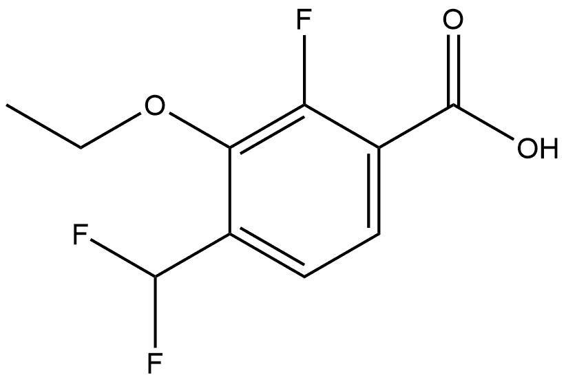 4-(Difluoromethyl)-3-ethoxy-2-fluorobenzoic acid Structure