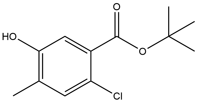 1,1-Dimethylethyl 2-chloro-5-hydroxy-4-methylbenzoate Structure