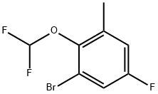 1-Bromo-2-(difluoromethoxy)-5-fluoro-3-methylbenzene Structure