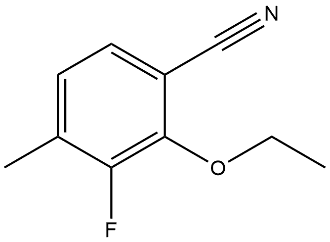 2-Ethoxy-3-fluoro-4-methylbenzonitrile Structure