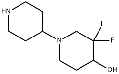 1,4'-Bipiperidin]-4-ol, 3,3-difluoro- 구조식 이미지