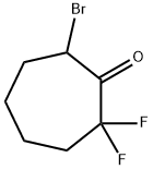 7-bromo-2,2-difluorocycloheptan-1-one Structure