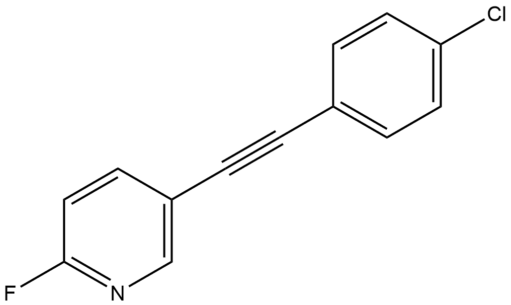 5-[2-(4-Chlorophenyl)ethynyl]-2-fluoropyridine Structure