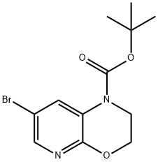 1H-Pyrido[2,3-b][1,4]oxazine-1-carboxylic acid, 7-bromo-2,3-dihydro-, 1,1-dimethylethyl ester Structure