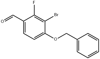 4-(Benzyloxy)-3-bromo-2-fluorobenzaldehyde Structure