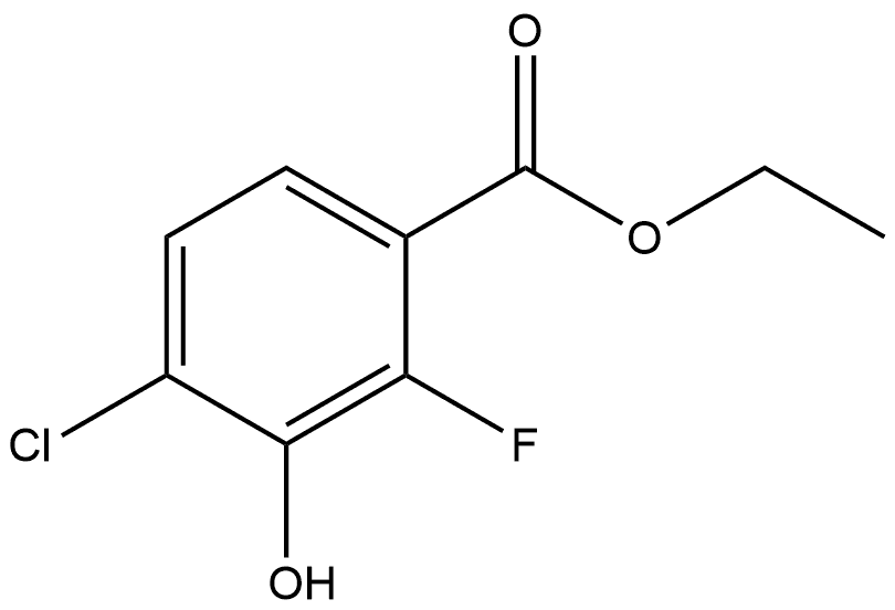 Ethyl 4-chloro-2-fluoro-3-hydroxybenzoate 구조식 이미지