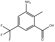 3-Amino-2-methyl-5-(trifluoromethyl)benzoic acid Structure