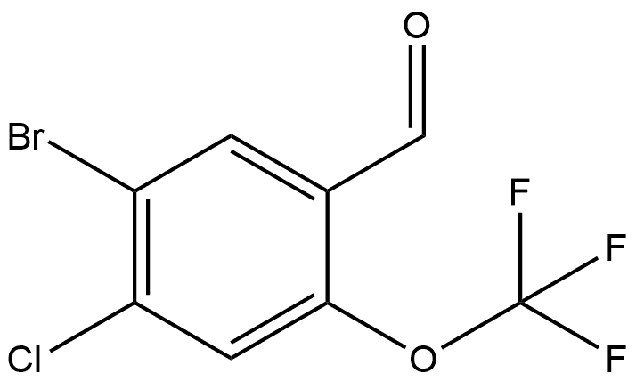 5-Bromo-4-chloro-2-(trifluoromethoxy)benzaldehyde Structure