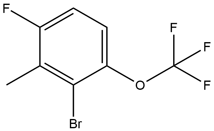 2-Bromo-4-fluoro-3-methyl-1-(trifluoromethoxy)benzene Structure