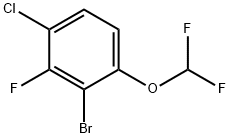 2-Bromo-4-chloro-1-(difluoromethoxy)-3-fluorobenzene 구조식 이미지