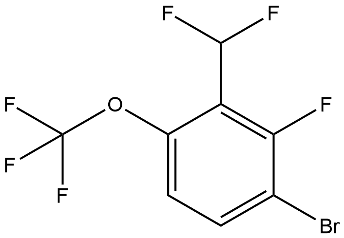 1-Bromo-3-(difluoromethyl)-2-fluoro-4-(trifluoromethoxy)benzene Structure