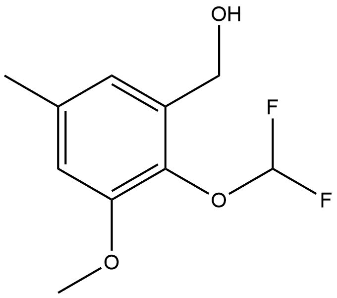 (2-(difluoromethoxy)-3-methoxy-5-methylphenyl)methanol 구조식 이미지