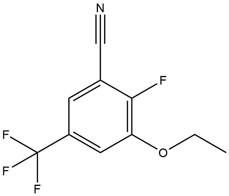 3-Ethoxy-2-fluoro-5-(trifluoromethyl)benzonitrile Structure