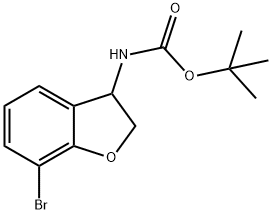 tert-butyl N-(7-bromo-2,3-dihydro-1-benzofuran-3-yl)carbamate Structure