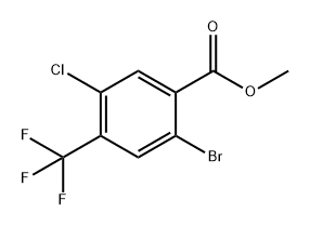 Benzoic acid, 2-bromo-5-chloro-4-(trifluoromethyl)-, methyl ester 구조식 이미지