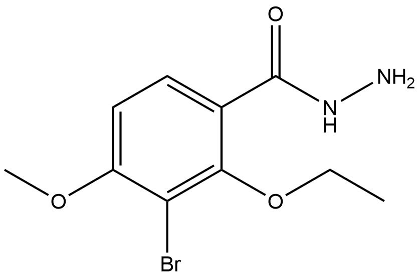 3-Bromo-2-ethoxy-4-methoxybenzoic acid hydrazide 구조식 이미지