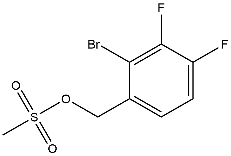 Benzenemethanol, 2-bromo-3,4-difluoro-, 1-methanesulfonate Structure