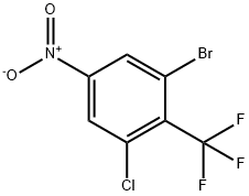 Benzene, 1-bromo-3-chloro-5-nitro-2-(trifluoromethyl)- Structure