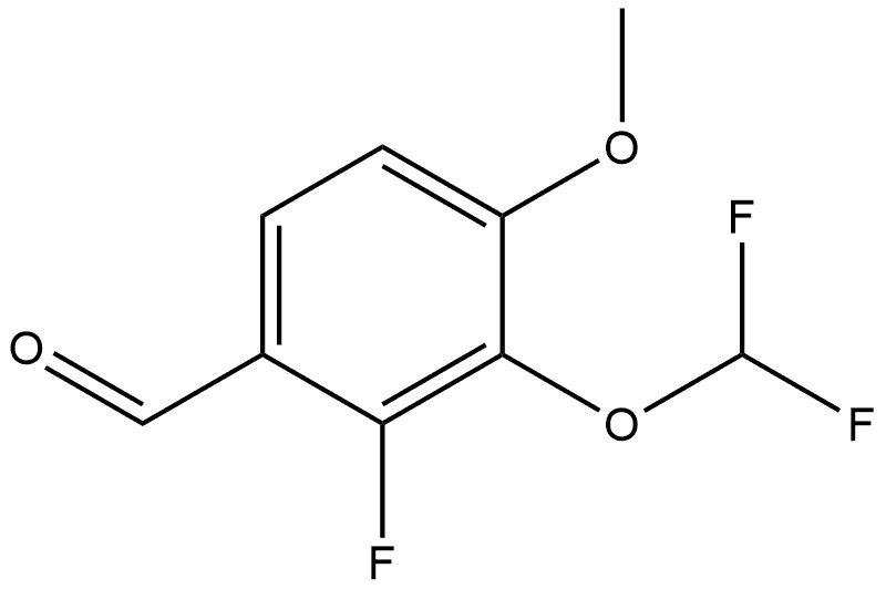 3-(difluoromethoxy)-2-fluoro-4-methoxybenzaldehyde Structure