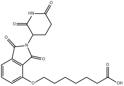 Heptanoic acid, 7-[[2-(2,6-dioxo-3-piperidinyl)-2,3-dihydro-1,3-dioxo-1H-isoindol-4-yl]oxy]- 구조식 이미지