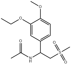 Acetamide, N-[1-(3-ethoxy-4-methoxyphenyl)-2-(methylsulfonyl)ethyl]- 구조식 이미지