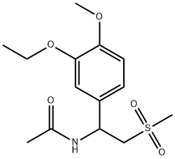 Acetamide, N-[1-(3-ethoxy-4-methoxyphenyl)-2-(methylsulfonyl)ethyl]- Structure