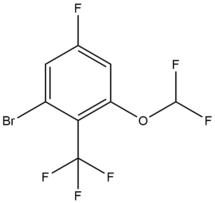 1-Bromo-3-(difluoromethoxy)-5-fluoro-2-(trifluoromethyl)benzene Structure