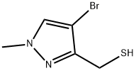 (4-bromo-1-methyl-1H-pyrazol-3-yl)methanethiol Structure