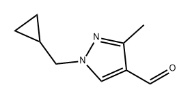 1H-Pyrazole-4-carboxaldehyde, 1-(cyclopropylmethyl)-3-methyl- 구조식 이미지