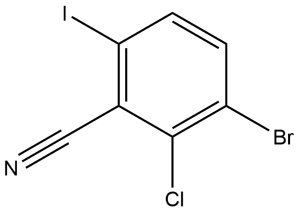 3-Bromo-2-chloro-6-iodobenzonitrile Structure