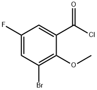 3-Bromo-5-fluoro-2-methoxybenzoyl chloride Structure