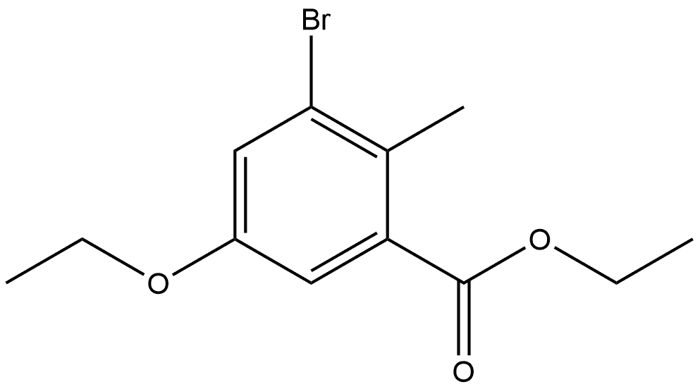 Ethyl 3-bromo-5-ethoxy-2-methylbenzoate Structure