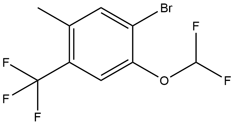 1-Bromo-2-(difluoromethoxy)-5-methyl-4-(trifluoromethyl)benzene Structure