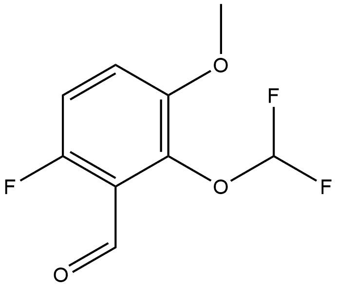 2-(difluoromethoxy)-6-fluoro-3-methoxybenzaldehyde Structure