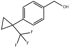 Benzenemethanol, 4-[1-(trifluoromethyl)cyclopropyl]- Structure