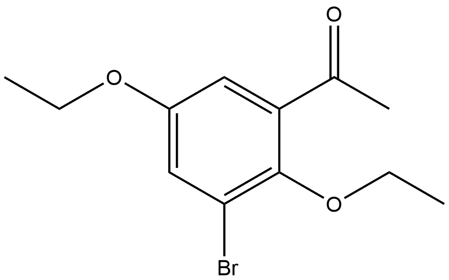 1-(3-Bromo-2,5-diethoxyphenyl)ethanone Structure