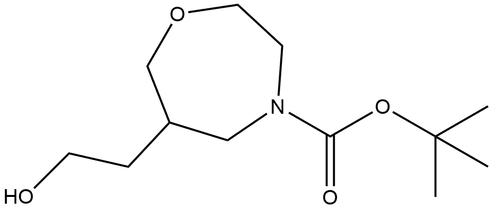 tert-butyl 6-(2-hydroxyethyl)-1,4-oxazepane-4-carboxylate Structure